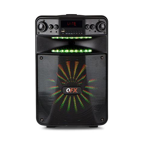 Qfx Bluetooth Rechargeable Speaker With Smart App Contro And Led Lights