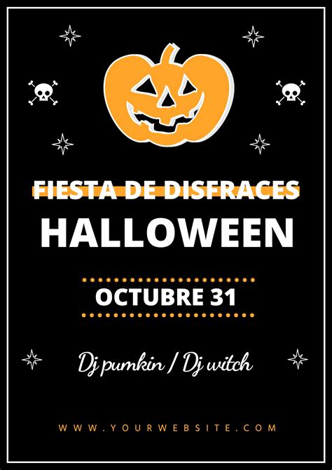 Fiesta De Disfraces En Halloween Poster Personalizable Halloween