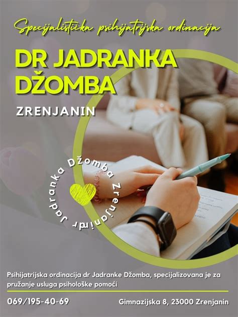 Specijalisti Ka Psihijatrijska Ordinacija Dr Jadranka D Omba Zrenjanin