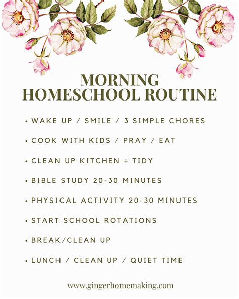 Morning Homeschool Routine