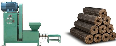 Briquette Press Machine Makes Charcoal Briquettes From Sawdust