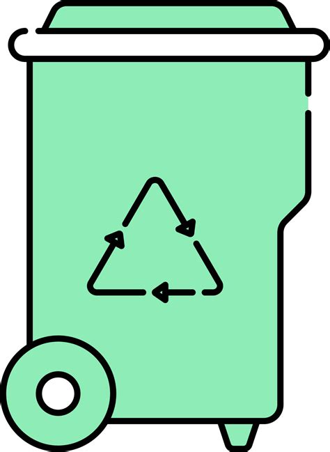 Green Recycling Bin Icon In Flat Style. 24156176 Vector Art at Vecteezy