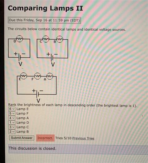 Solved The Circuits Below Contain Identical Lamps And Chegg