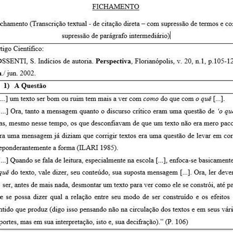 Topo Imagem Modelo De Fichamento De Cita O Br Thptnganamst Edu Vn