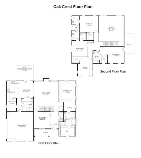 Oak Crest Floor Plans - floorplans.click