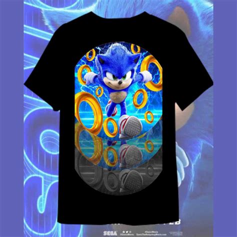 Camiseta Sonic Camisa Filme Sonic Masculina Adulto E Infantil Shopee