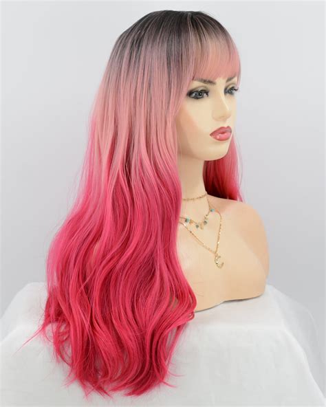 Ombre Pink Synthetic Wig Hw098 Weekendwigs