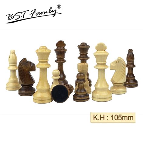 Pièces d échecs en bois de haute qualité King hauteur 2020mm jeu d