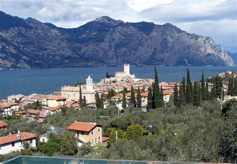 Free Images Malcesine Lake Garda Italy City Sky Mountain Village