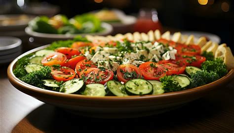 Ai Generated Freshness And Healthy Eating In A Gourmet Salad Generated