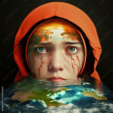 Ai El Calentamiento Global En Imágenes Una Mirada A La Crisis Climática Stock Illustration