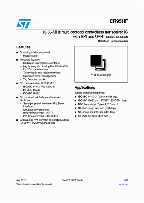 Cr95hf 6258092 Pdf Datasheet Download Ic On Line