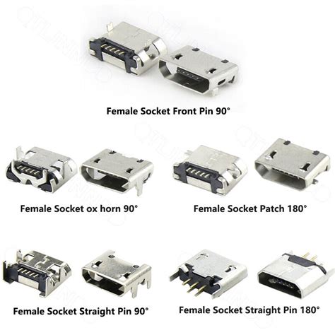 Micro USB Type B Female 5 Pin Jack Port Socket Connector Solder SMD SMT