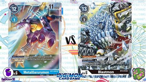 DIGIMON TCG Local Match MetalGarurumon Blue Vs Blastmon Black