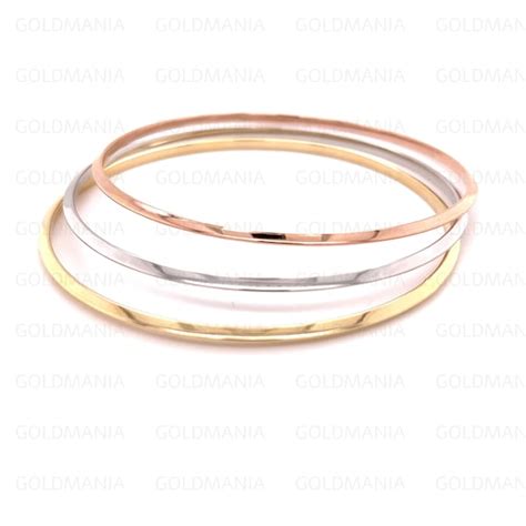 Real 14k Gold Bangle Sets Etsy