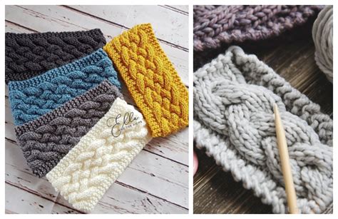 Knit Woven Cable Headband Free Knitting Patterns Knitting Pattern