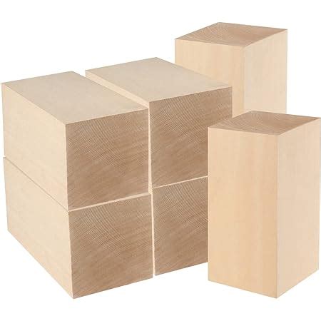 Amazon Wowoss Pack Unfinished Basswood Carving Blocks Kit