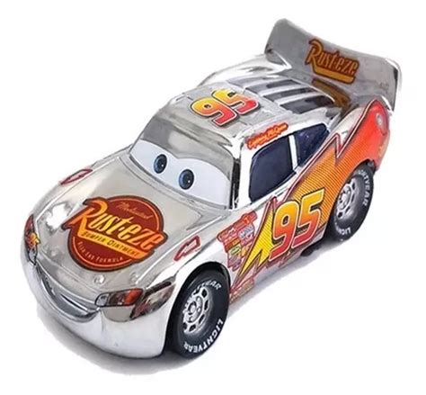 Carrinho Relampago Mcqueen Cromado Carros Disney Pixar Metal