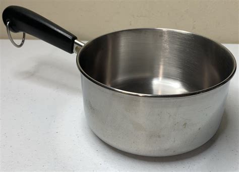 Revere Ware 1 Qt Pot Tri Ply Disc Bottom No Lid Stainless Steel 89 A EBay