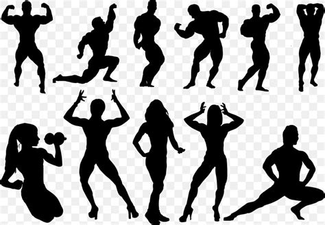 Bodybuilding Silhouette Physical Fitness Clip Art, PNG, 820x569px ...