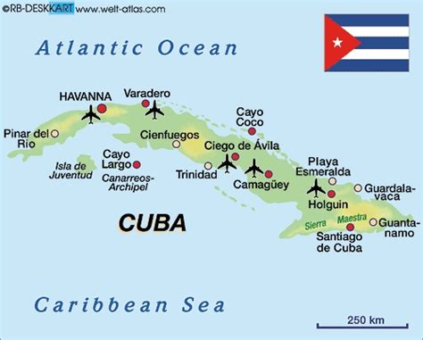 Mapa de cuba turístico