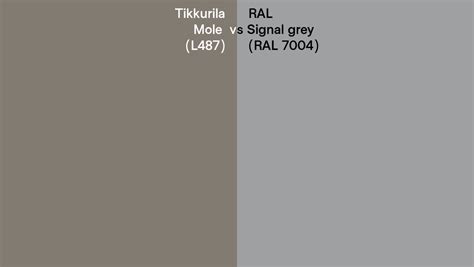 Tikkurila Mole L Vs Ral Signal Grey Ral Side By Side Comparison