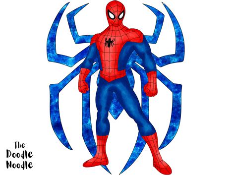 Spiderman Watercolor Clipart Hand Drawn Png High Etsy