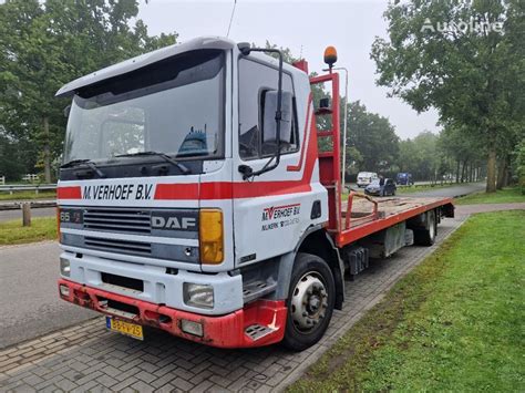 DAF CF Oprijwagen Euro 1 Flatbed Truck For Sale Netherlands Maarsbergen