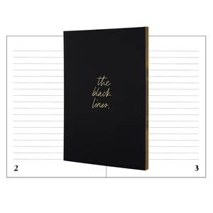 A Notizbuch Mit Spruch Black Lines A Schwarz Gold Softcover Mit