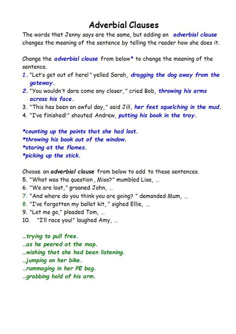 Adverb Clause 20 Examples Format Doc Pdf