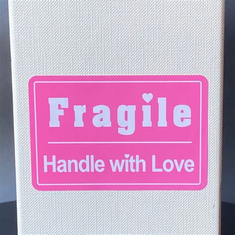 2x3 Pink Fragile Stickers For Shipping Simply Label World