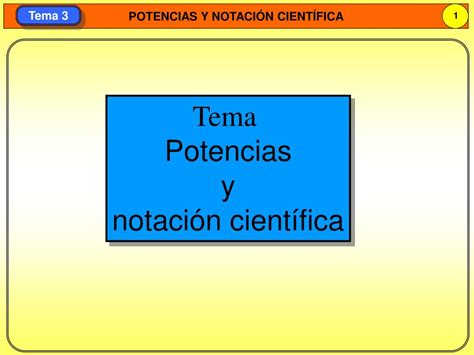 Ppt Tema Potencias Y Notaci N Cient Fica Powerpoint Presentation