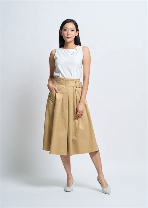 Amata Knee Length Flare Skirt Islee