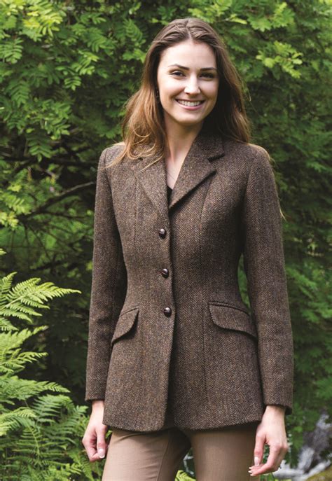 Harris Tweed Ladies Hacking Jacket In Brown Harristweed Hackingjacket