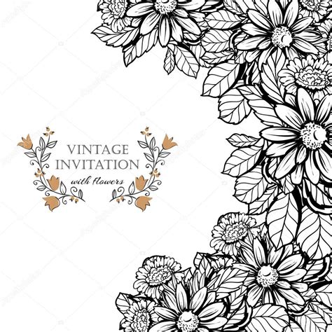 Delicada Invitaci N Con Flores Para La Boda Vector De Stock All