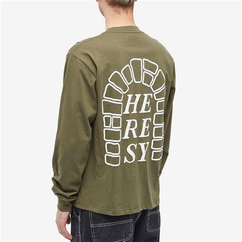 Heresy Men S Arch Long Sleeve T Shirt In Green Heresy