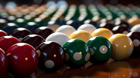 Premium AI Image | An abstract image of billiard balls forming interesting patterns on the table