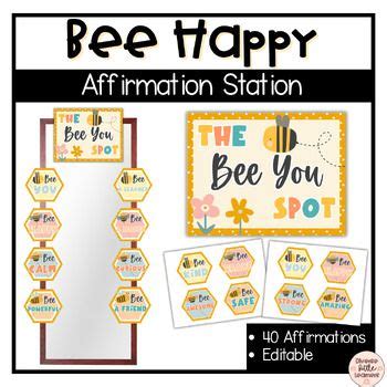 Bee Happy Affirmation Station The Bee You Spot In Bee Themed