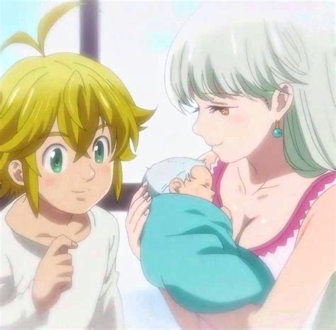 Meliodas Elizabeth And Baby Tristan Nanatsu No Taizai Mangá Nanatsu