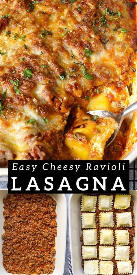 Ravioli Lasagna Bake Recipe Ravioli Lasagna Meat Lasagna Italian Sausage Lasagna