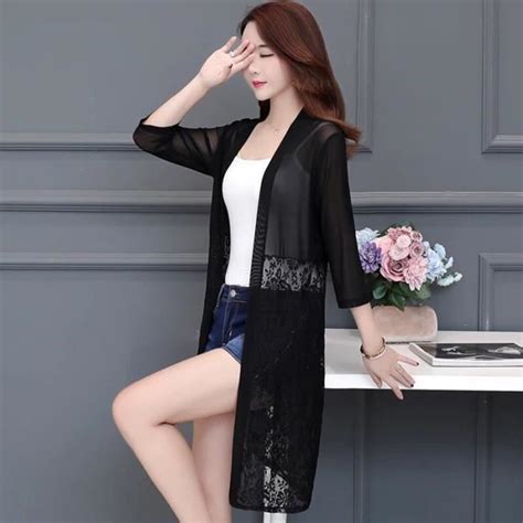 Gilet Cardigan Femme Long Cardigan En Dentelle Pour Femme Manteau Veste