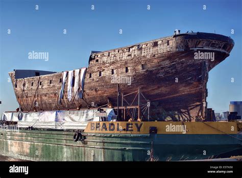 The Clipper Ship The City Of Adelaide Prior To Restoration Stock