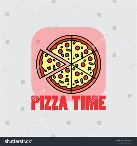 Pizza Time Vector Logo Design Suitable Stock Vector Royalty Free