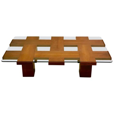 Italian Grid Coffee Table At 1stdibs