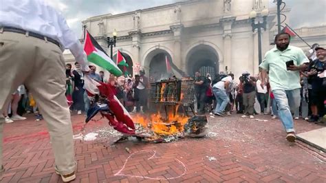 Vp Harris Reacts To Pro Hamas Riot Outside Washington Dcs Union