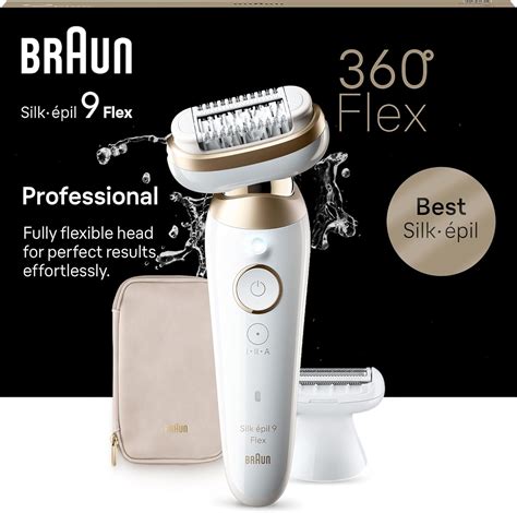 Braun Silk épil 9 Flex Épilateur Avec Tête Flexible À 360 Pour Une