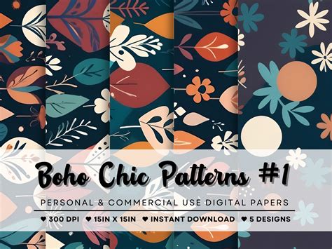 Boho Chic Geometric Floral Background Graphic by DesignScape Arts ...