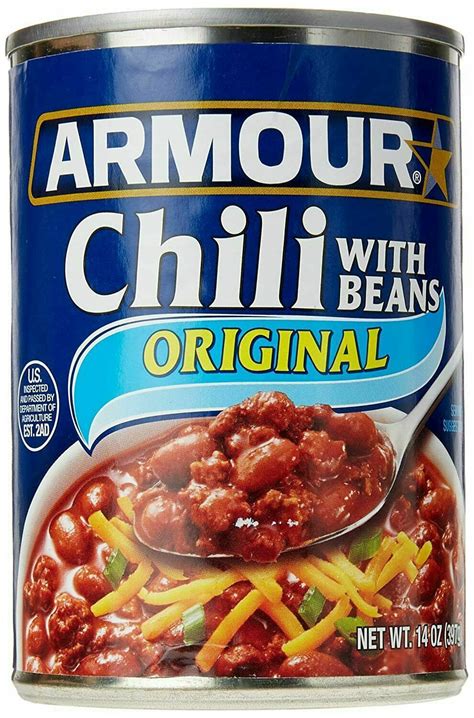 Armour Chili With Beans 14 Oz 18 Cans Included Soups