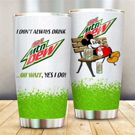 Disney Mickey Mountain Dew Stainless Steel Tumbler T Etsy