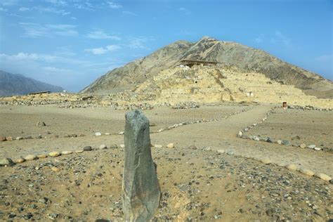 Ancient City Of Caral Unesco World Heritage Site Peru Stock Image